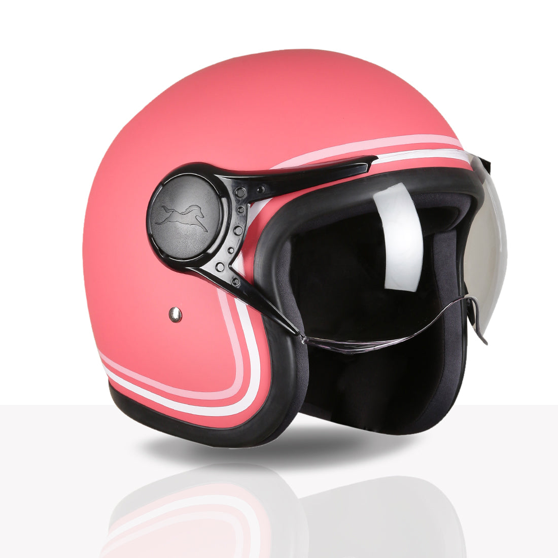 TVS MissFit Helmet for Women | Lightweight Ladies Helmet for Scooty | Stylish Girls Helmet with Extreme Comfort Fit | Women Helmet with Clear Visor | DOT & ISI Certified Helmet for Woman